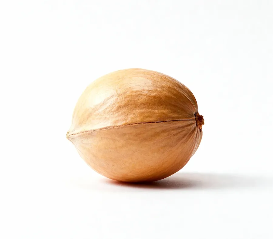 Close-up brand photo of a single seed on a plain background